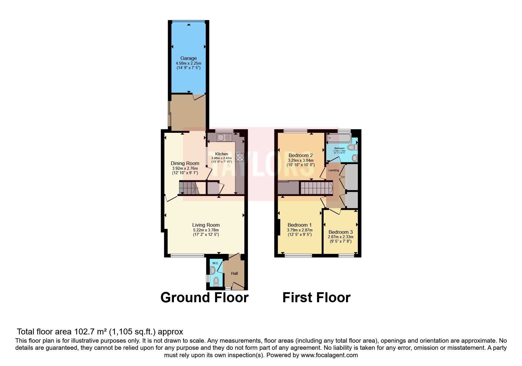 60, Grange Close, Bedfordshire floorplan