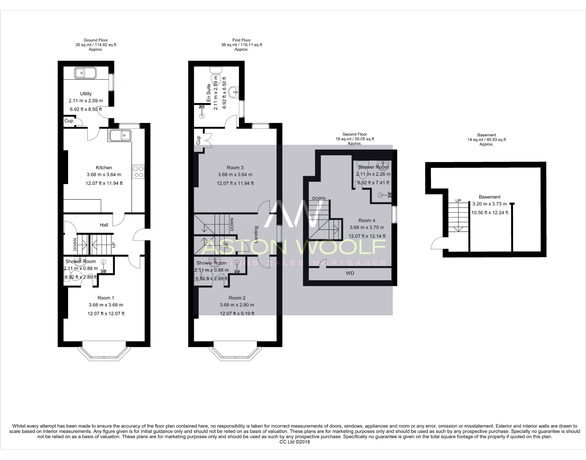 Ensuite Room 4, Pym Street, Nottingham floorplan