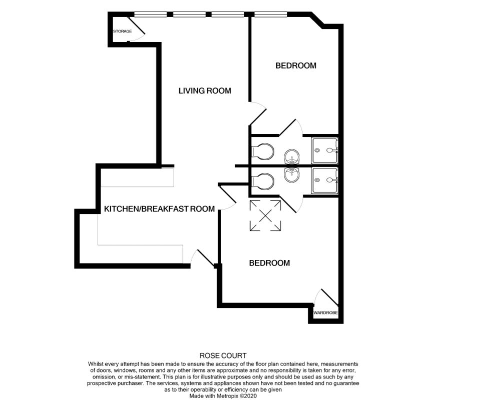 Flat 5, Rose Court, 105, Victoria Road, Hampshire floorplan