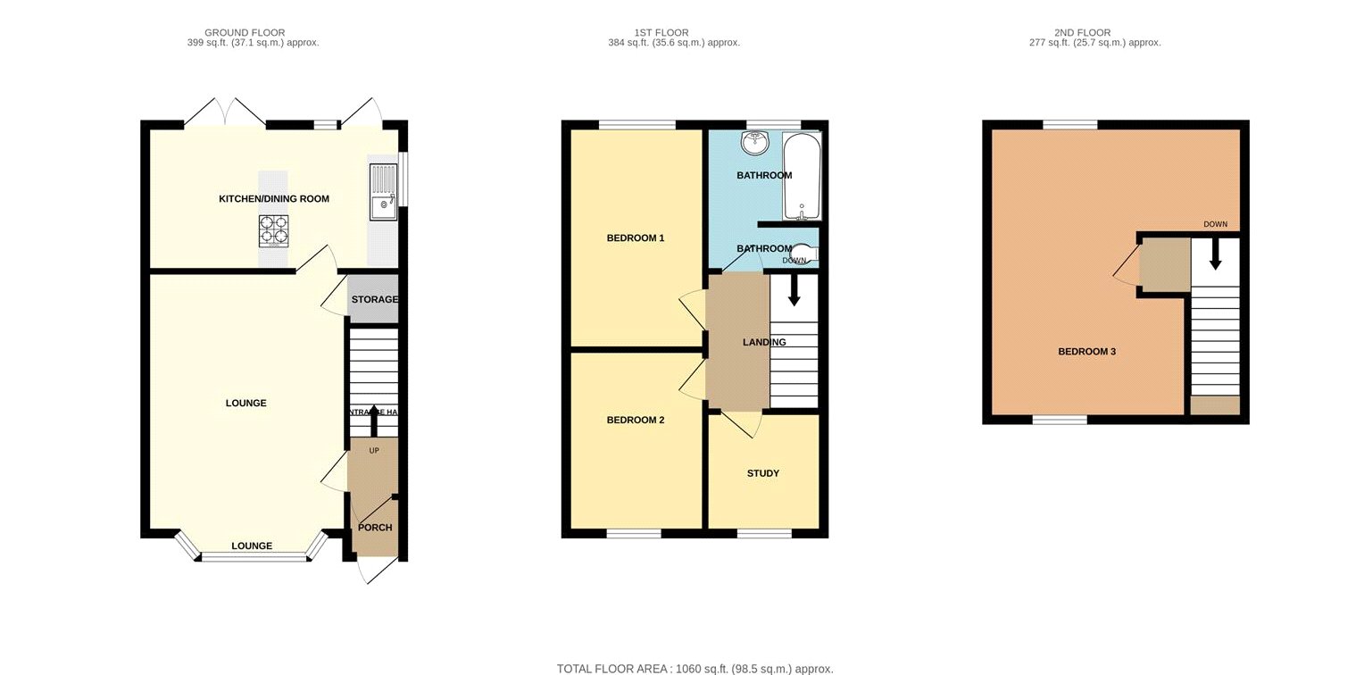 119, Leyton Crescent, Nottingham floorplan