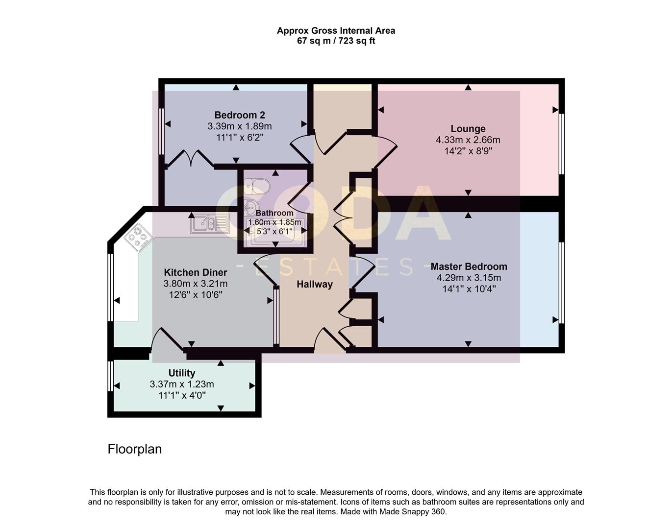 58, Ashiestiel Place, Glasgow floorplan
