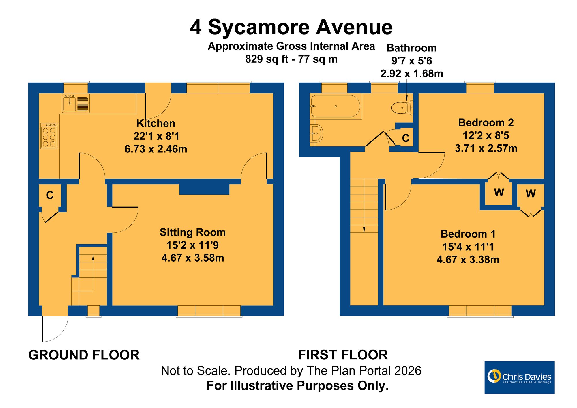 4 Sycamore Avenue, Barry floorplan