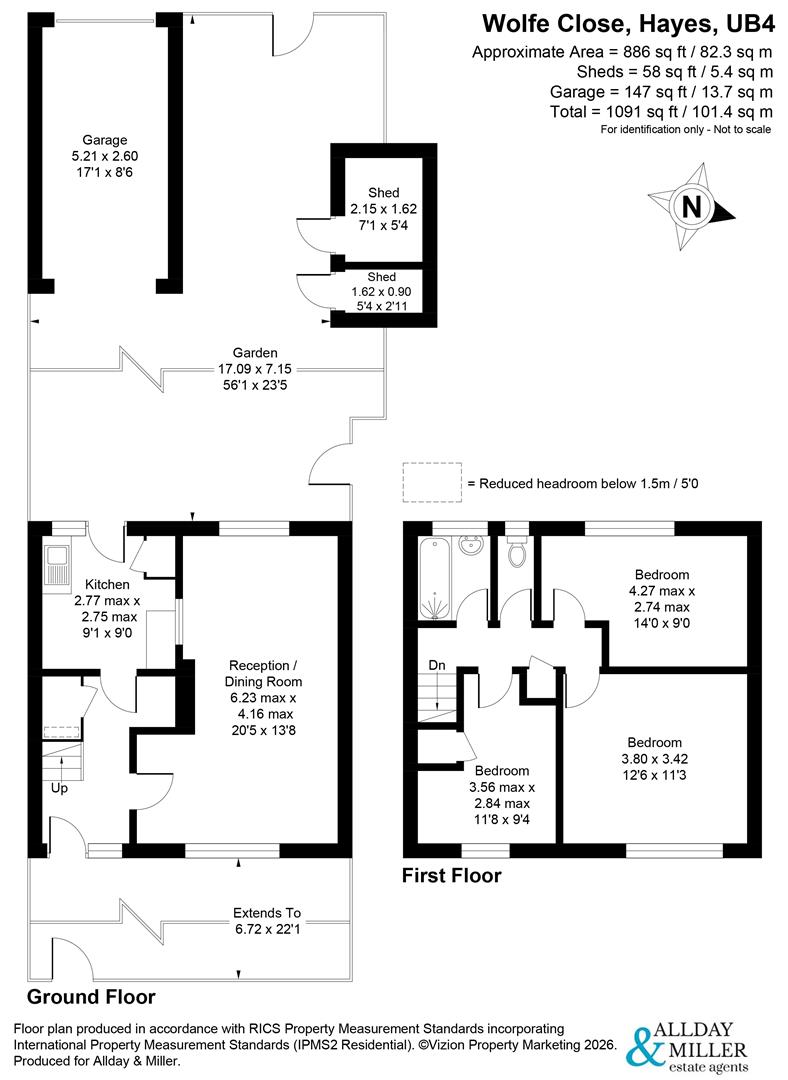 9, Wolfe Close, Hayes floorplan