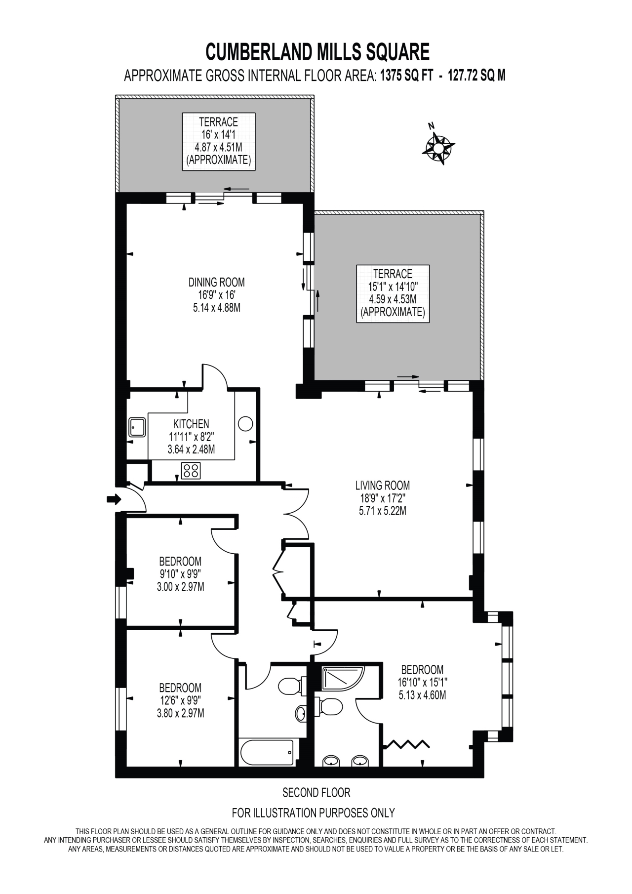 Cumberland Mills Square, London floorplan