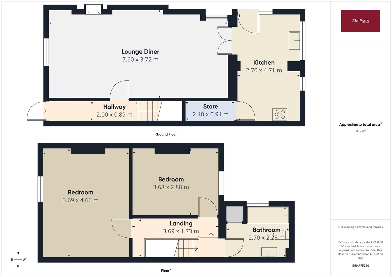 3, Leigh Sinton Road, Malvern floorplan