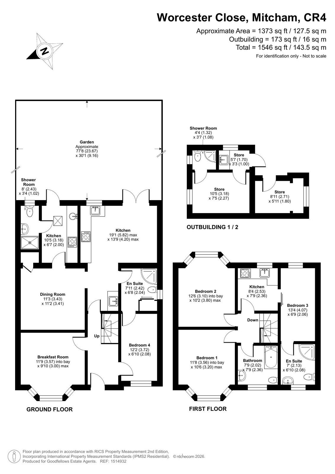 23, Worcester Close, Mitcham floorplan