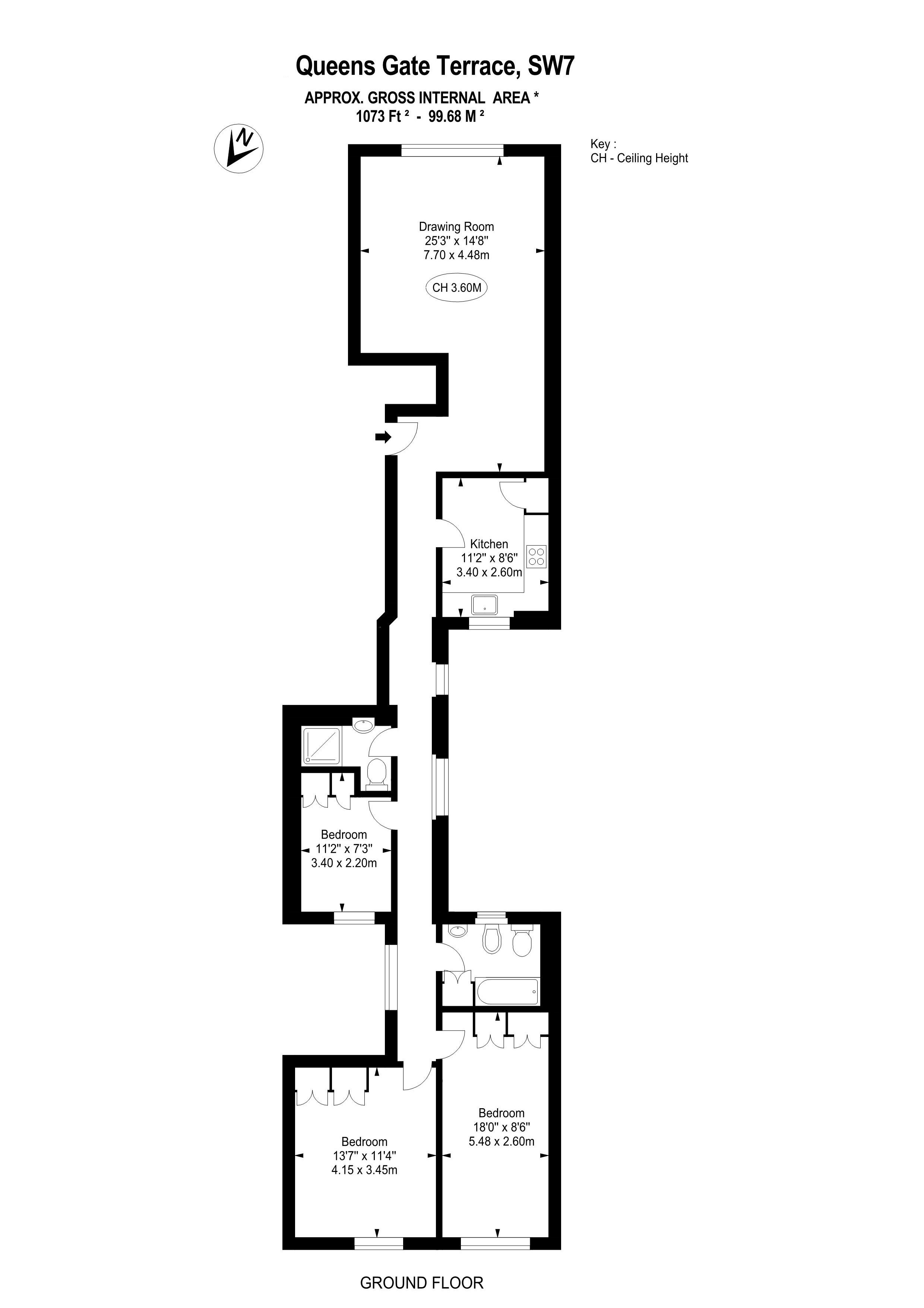 3 Bedrooms Flat to rent in Queens Gate Terrace, South Kensington SW7