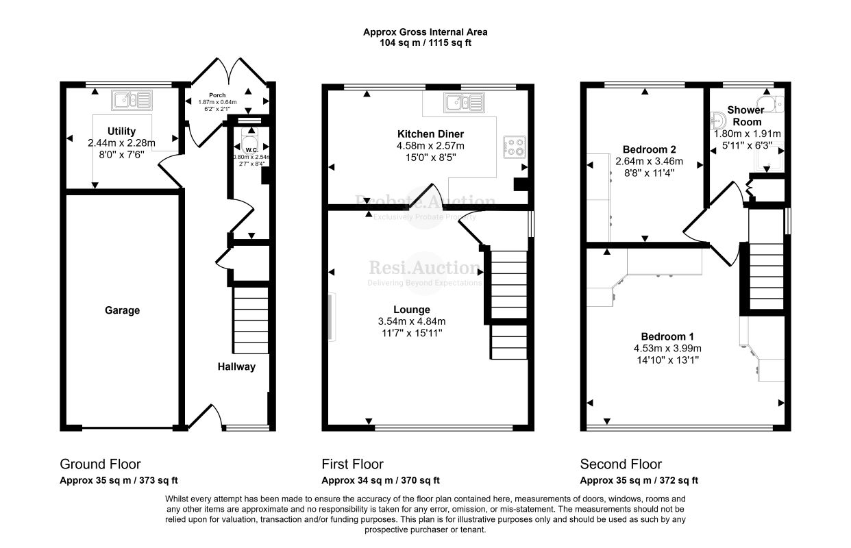 13, Knightley Close, Leamington Spa floorplan