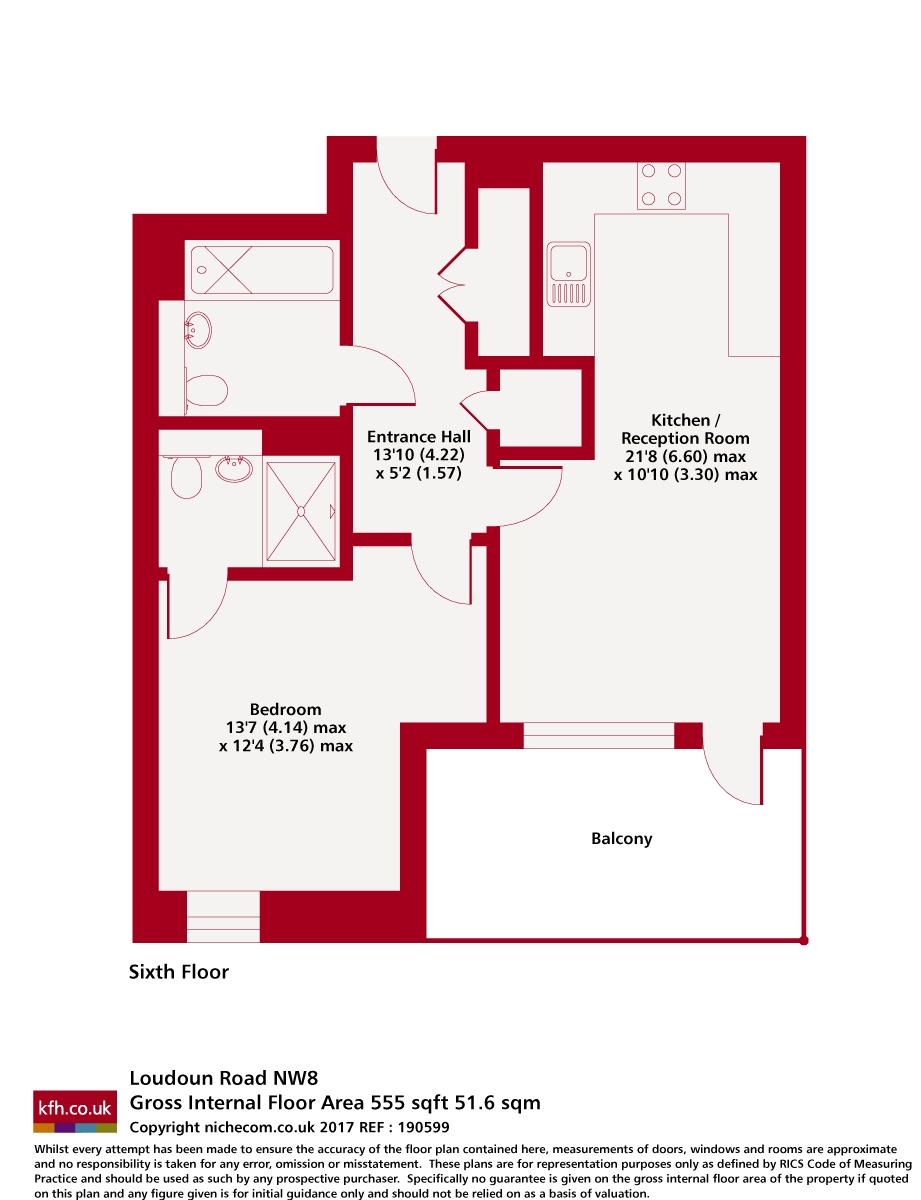 Flat 28, 154, Loudoun Road, London floorplan