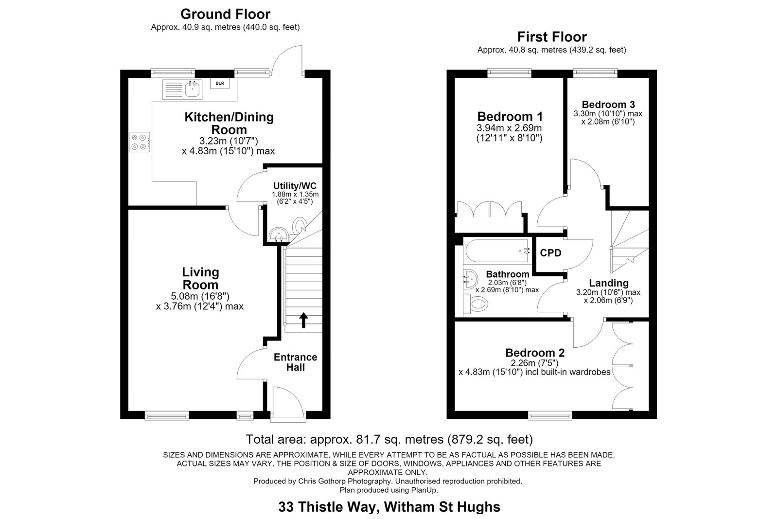 33, Thistle Way, Witham St Hughs floorplan