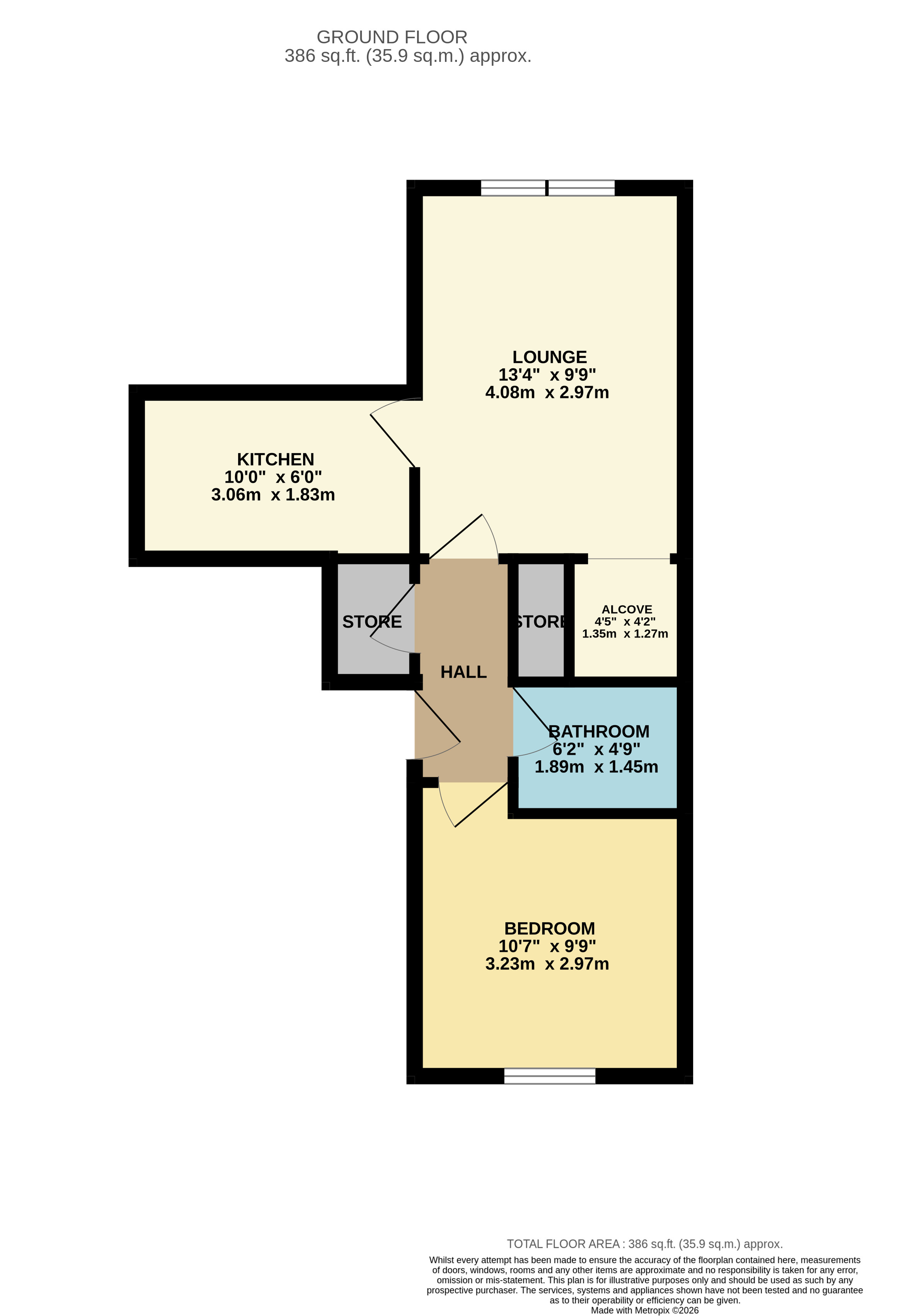 2/2, 91, Springburn Way, Glasgow floorplan