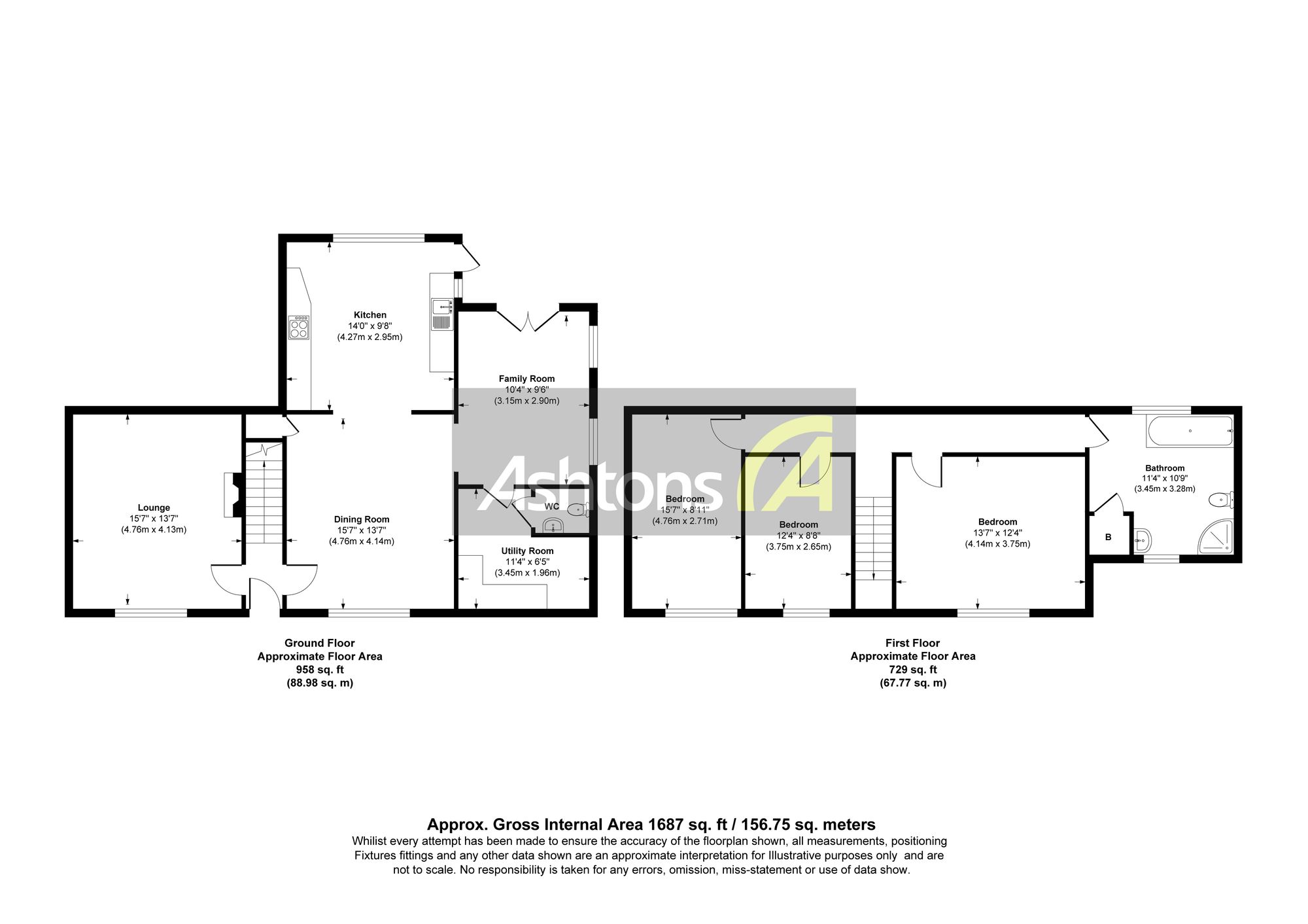 5 Moss Road, Wigan floorplan