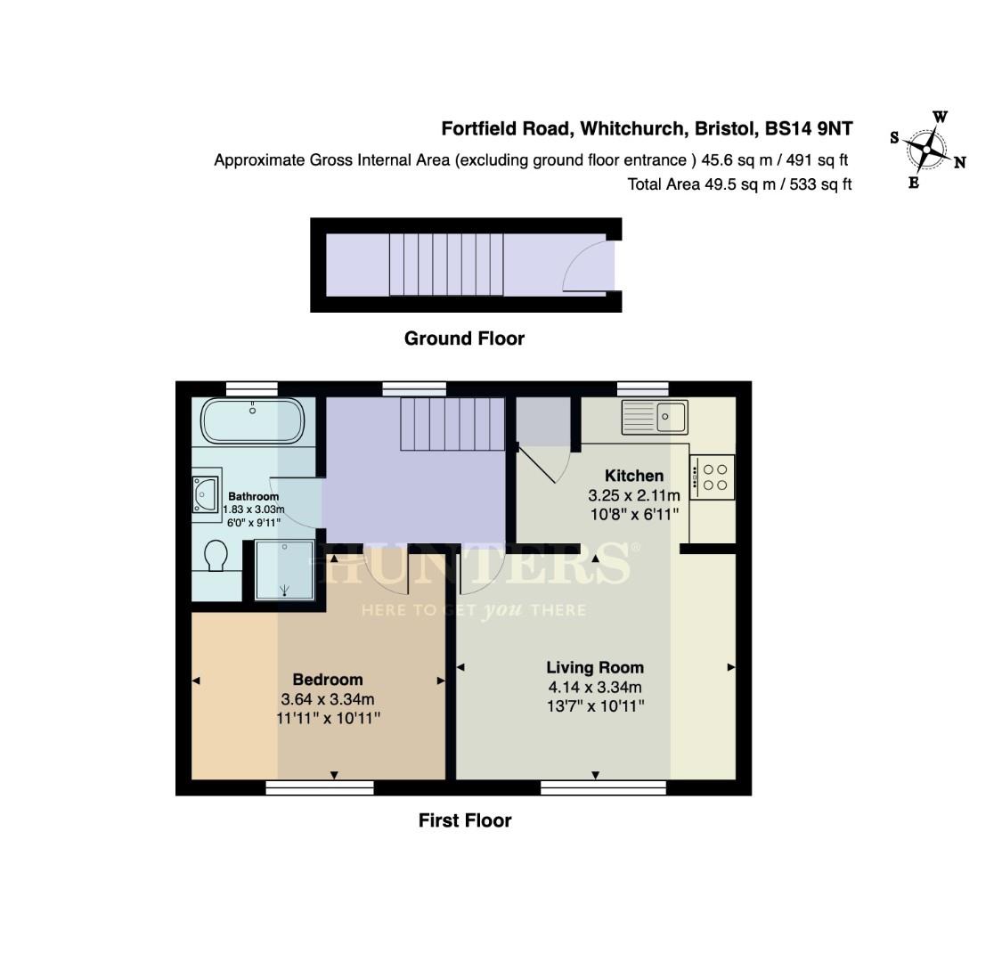 Flat 2, 20, Fortfield Road, Bristol floorplan