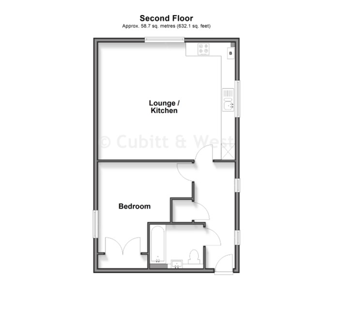 Flat 7, Tregothan House, 16, Waterfield, Tadworth floorplan