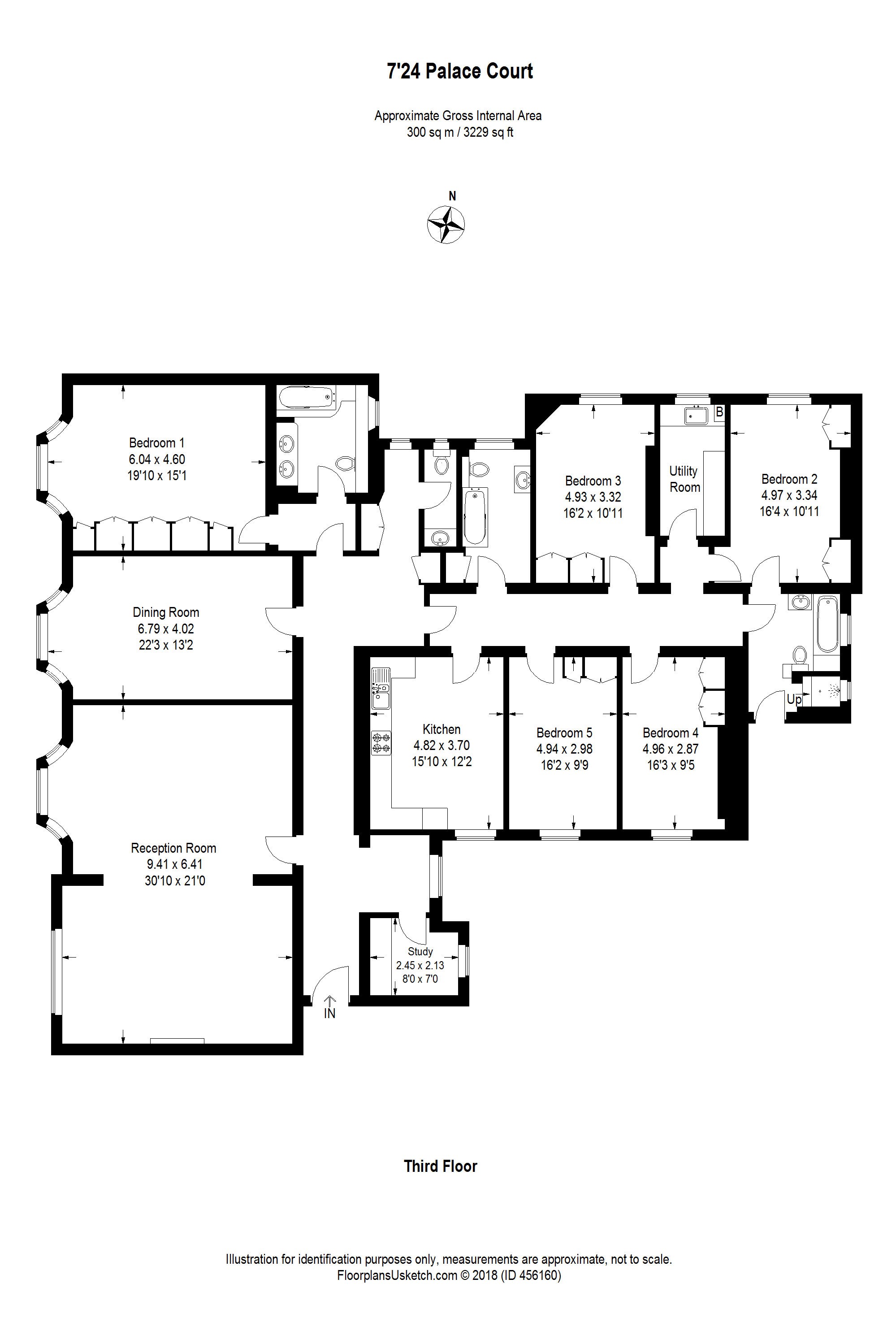 7, 24, Palace Court, Notting Hill floorplan