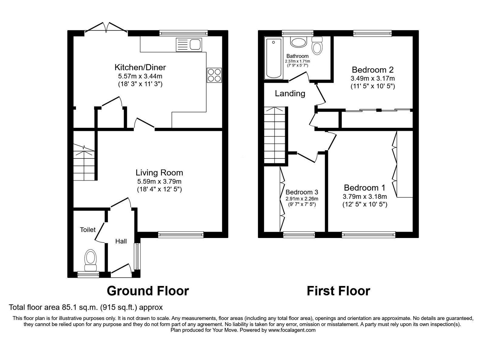 Oswald Street, Oldham floorplan