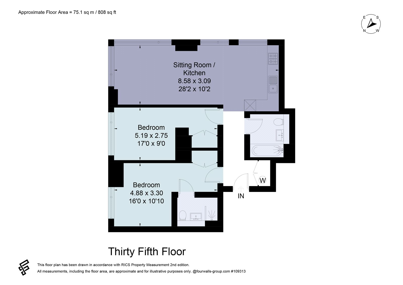 Flat 3501,, Viadux, Manchester floorplan