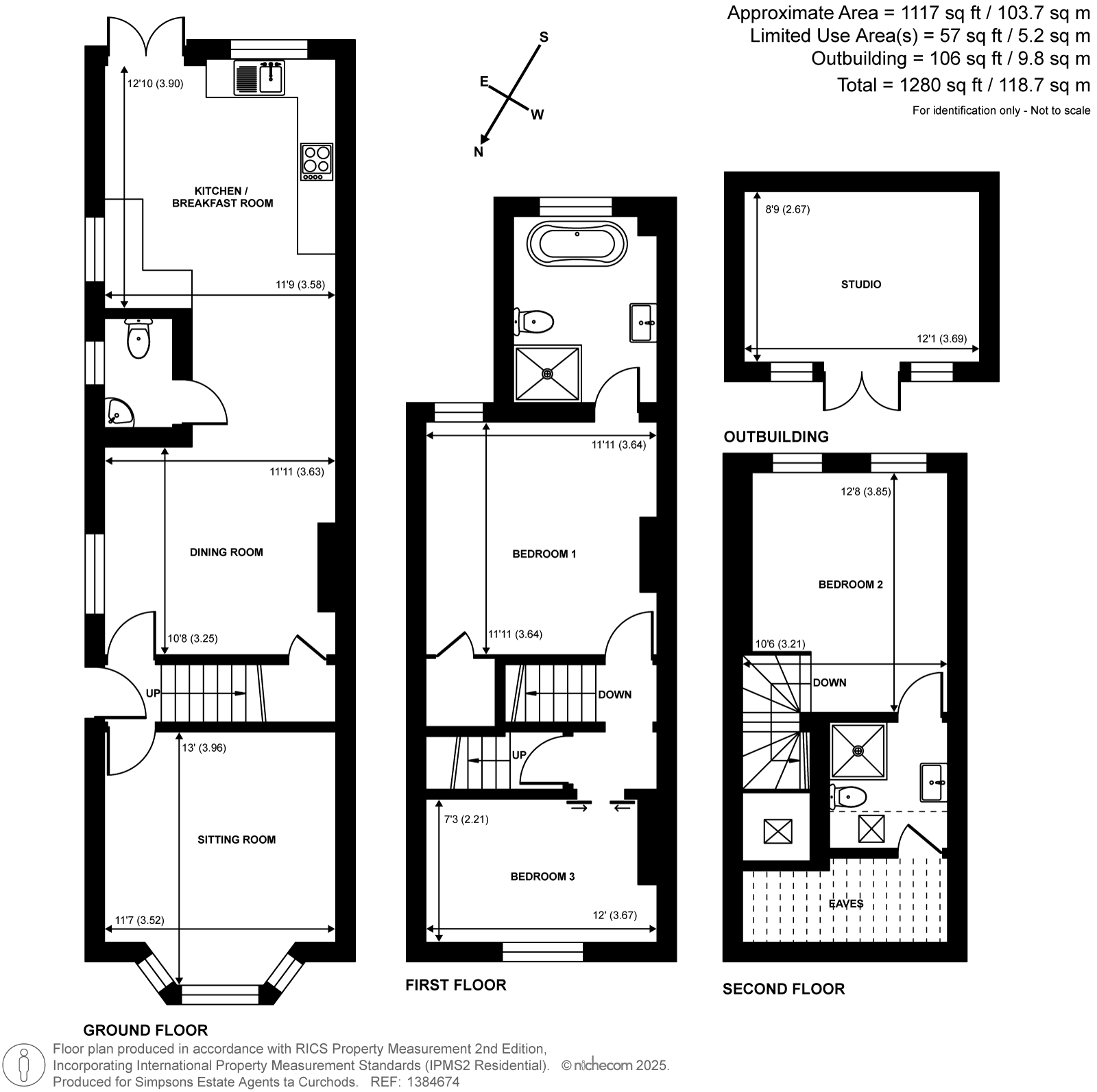 4 Grove Cottages,, Elm Grove Road, Cobham floorplan