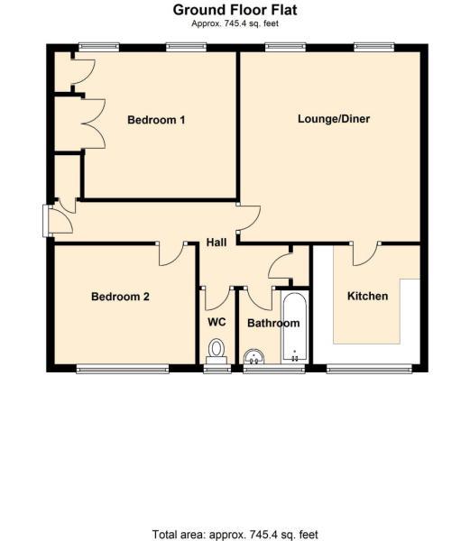 2 Bedrooms Flat to rent in Berghestede Road, North Bersted, Bognor Regis PO22