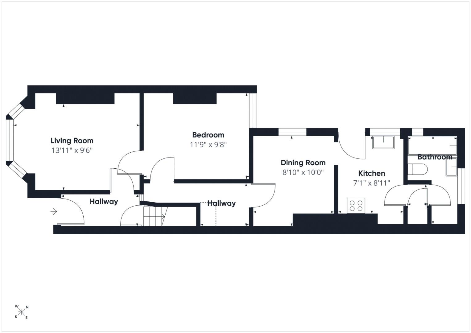 Lower Flat, 62, Sussex Avenue, Ashford floorplan
