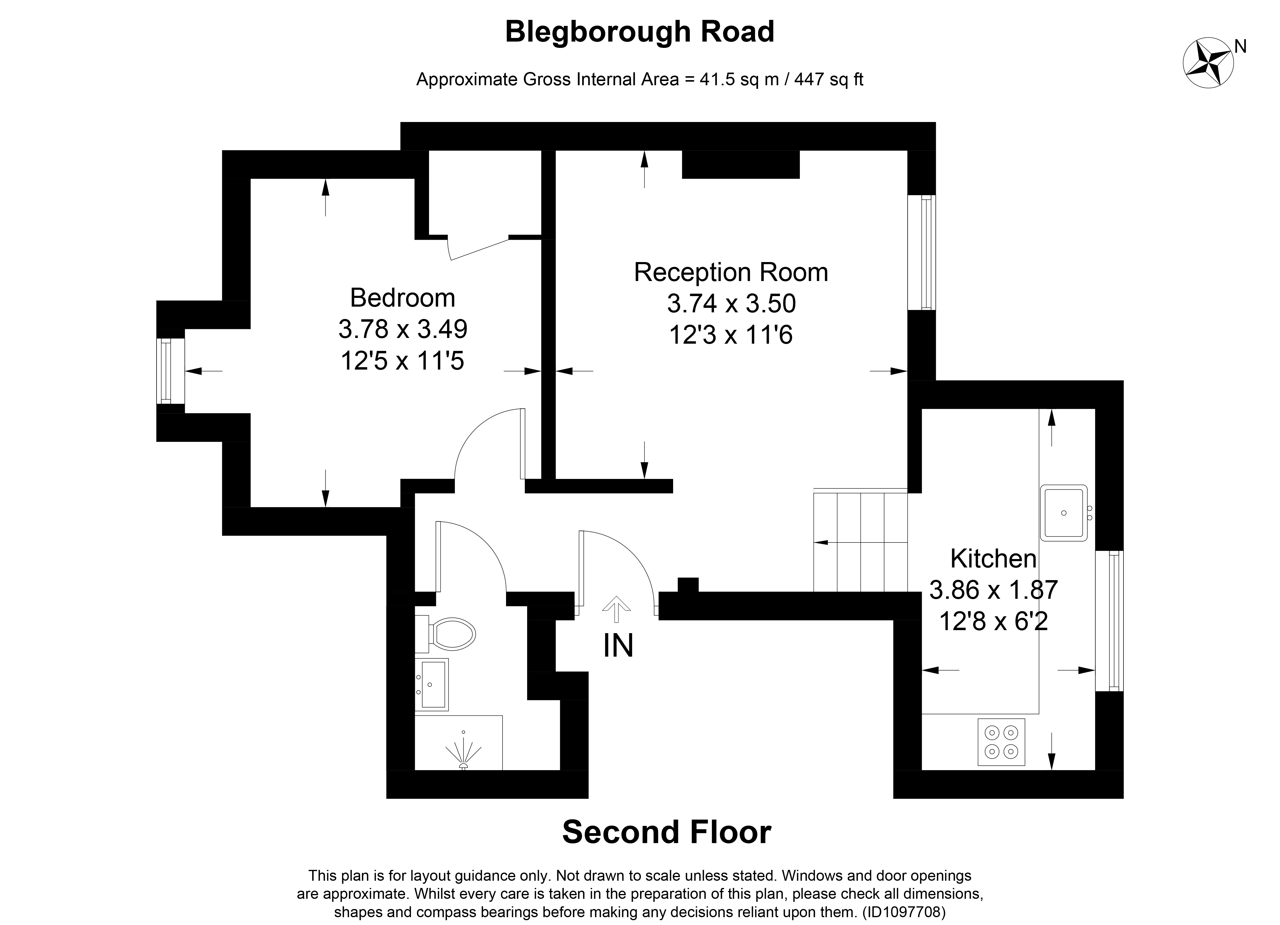 Flat E, 105, Blegborough Road, Wandsworth floorplan