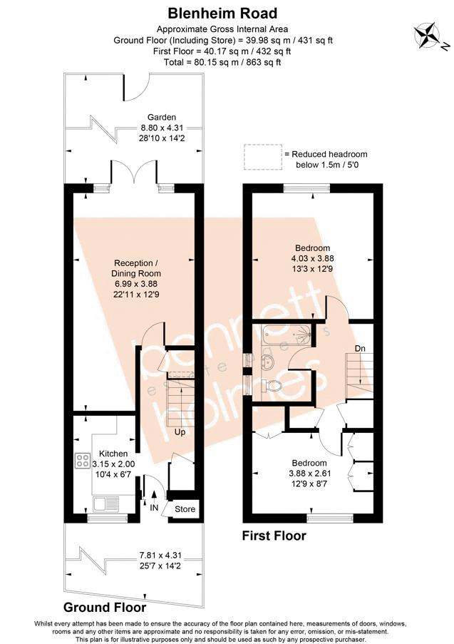 43, Blenheim Road, Northolt floorplan