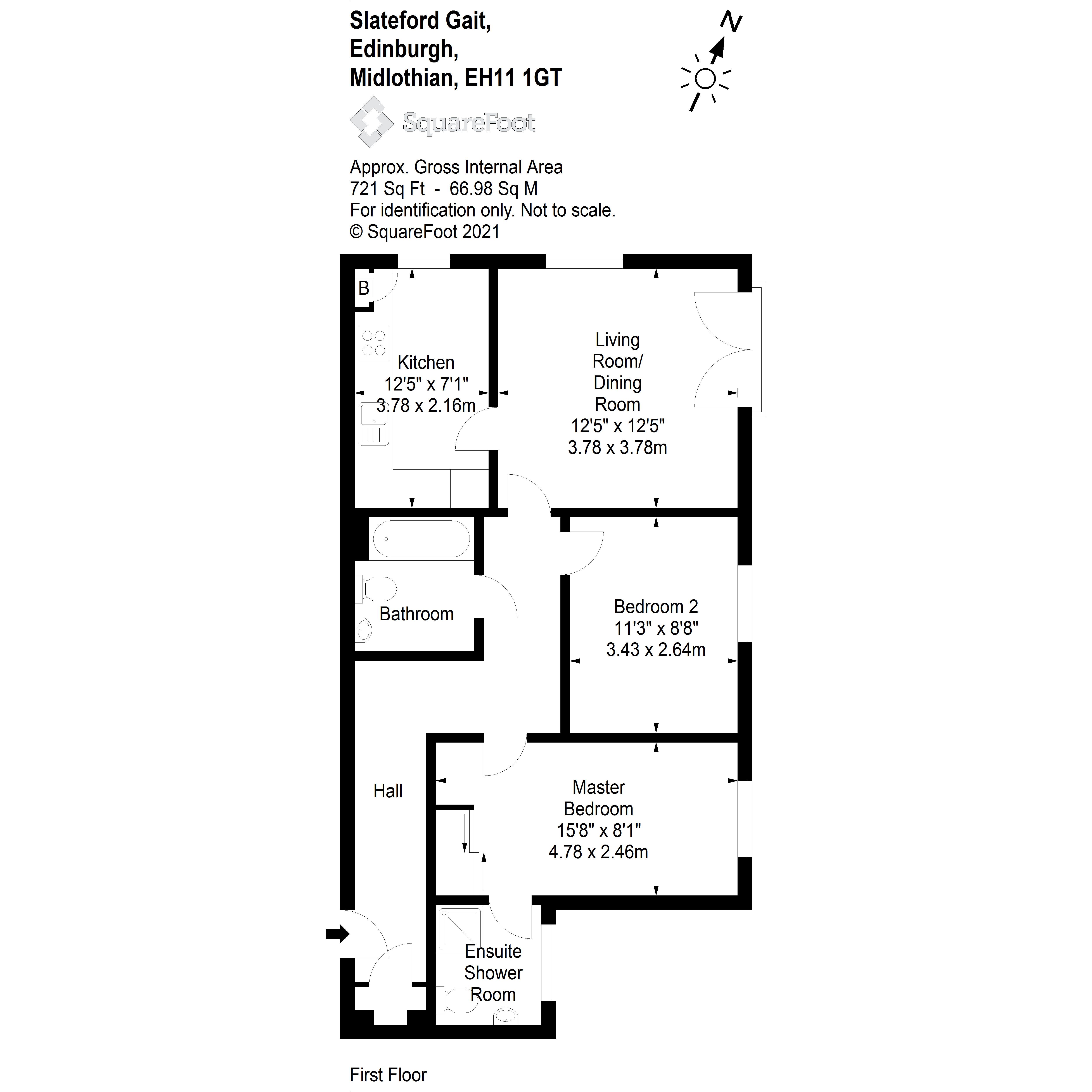 Flat 1 1B, Slateford Gait, Edinburgh EH11, 2 bedroom flat for sale
