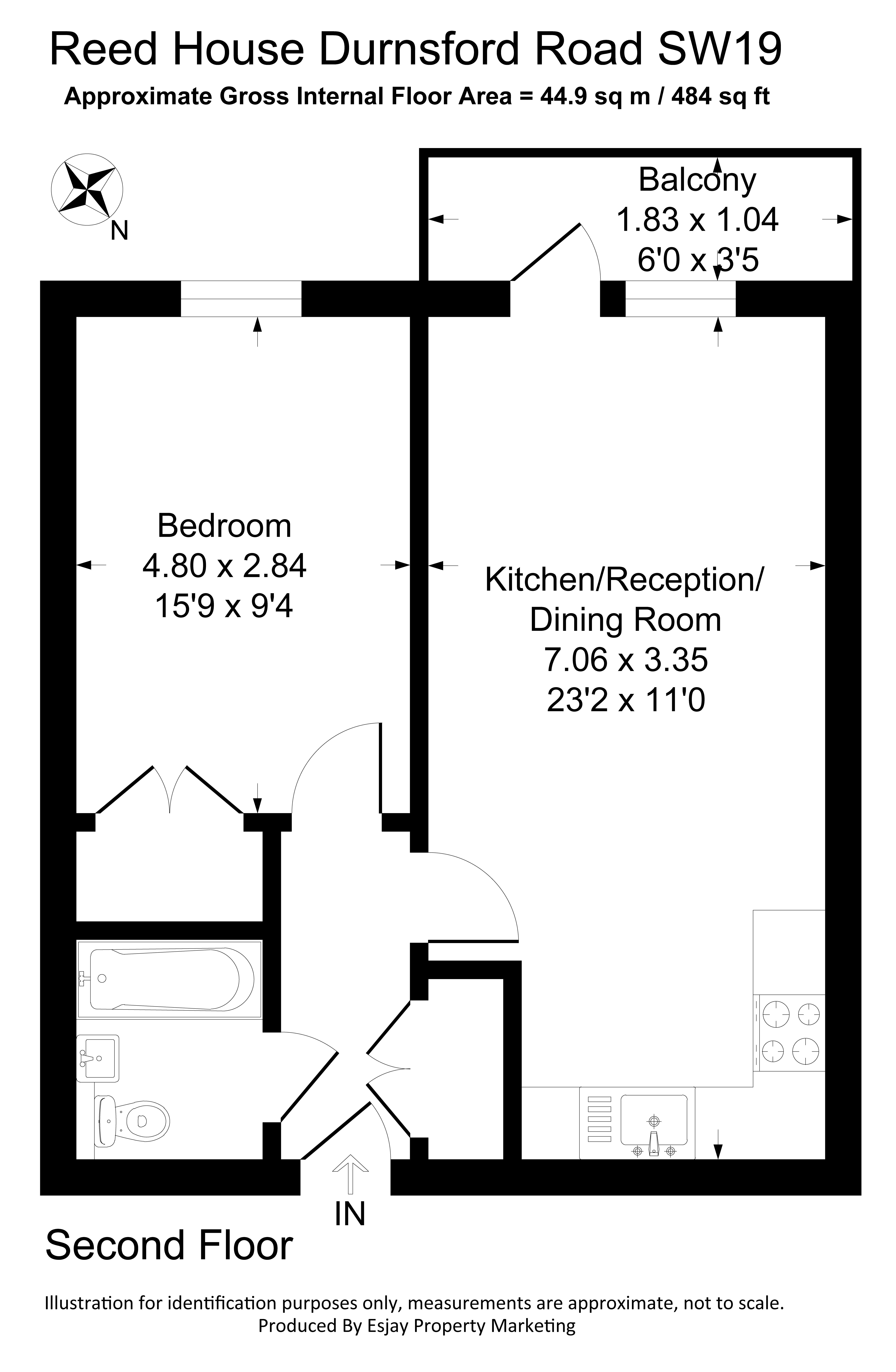 93, Reed House, London floorplan