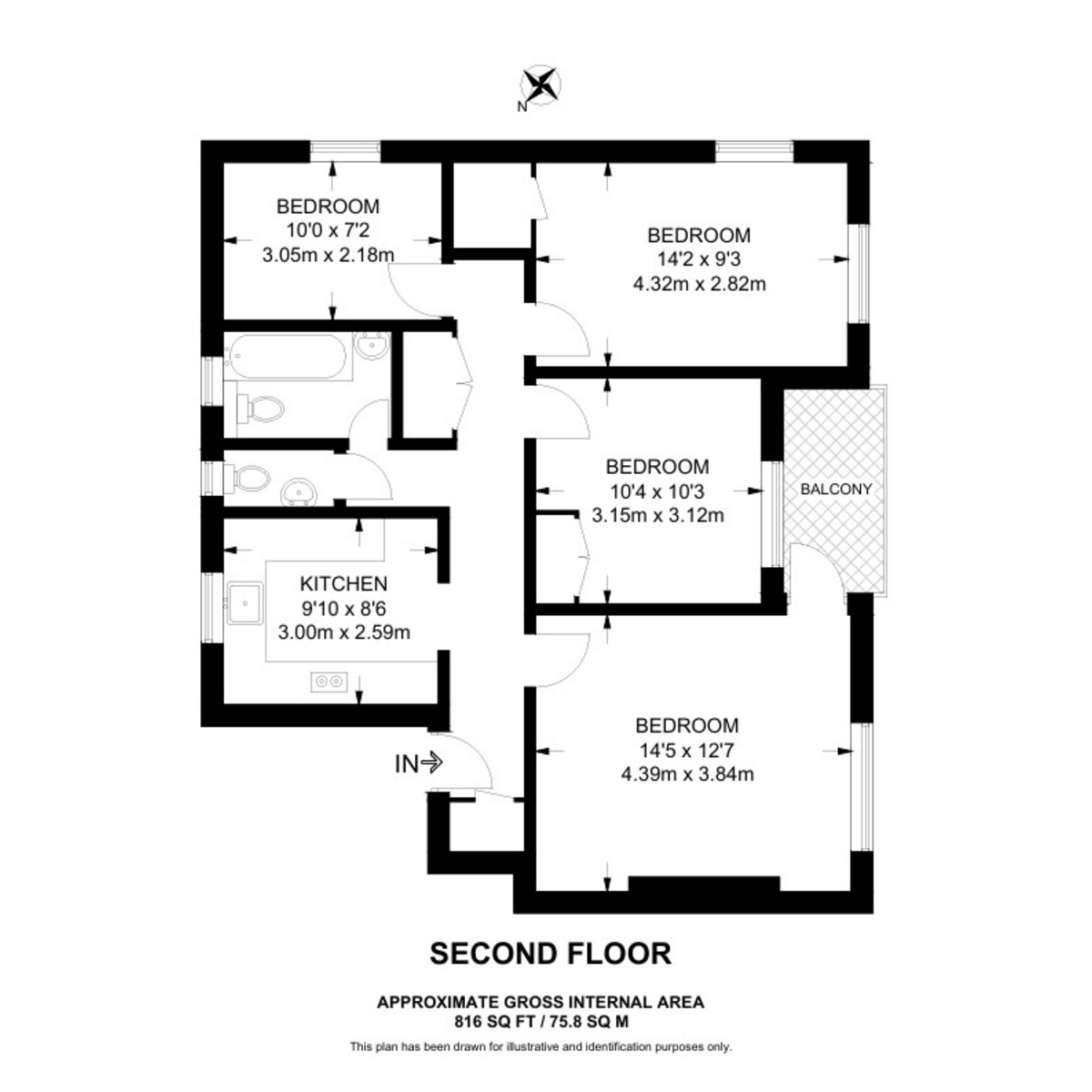 Flat Flat 19, Sidney Boyd Court, West End Lane, London floorplan
