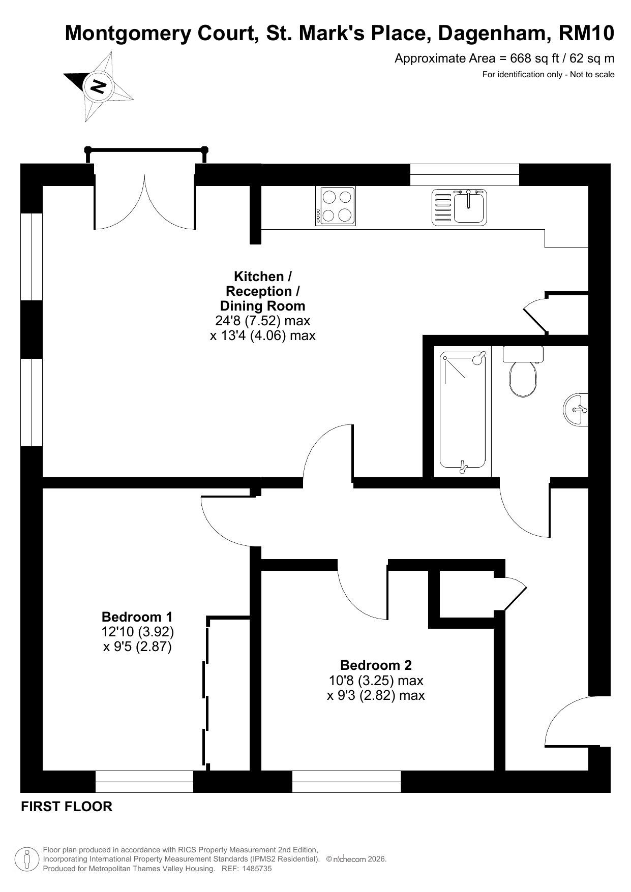 Montgomery Court St. Mark's Place, Dagenham floorplan