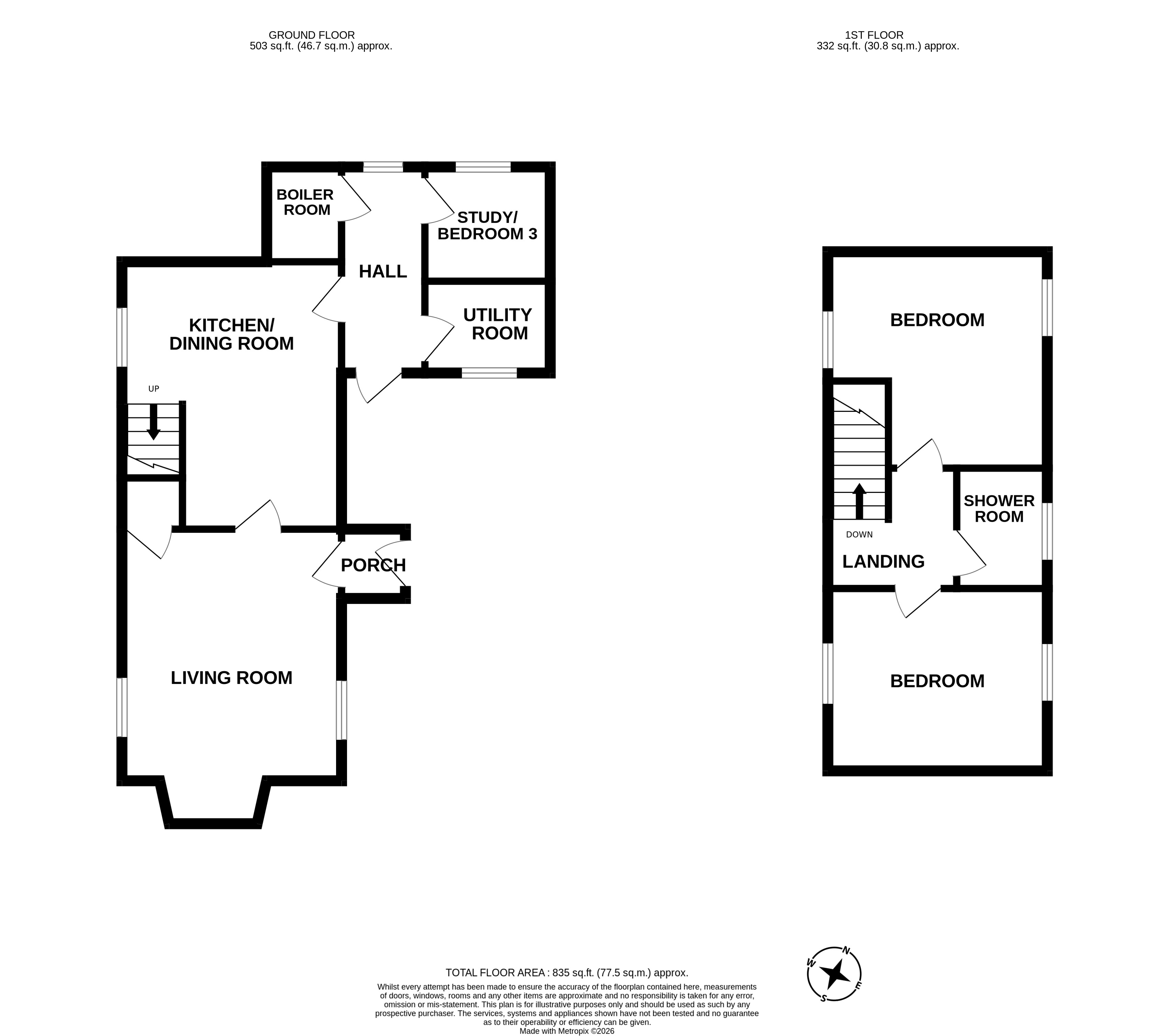 Hilton,, Burley Gate, Herefordshire floorplan