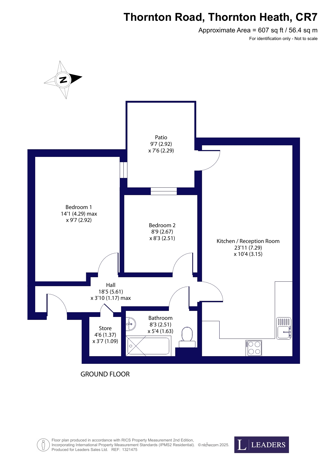 Flat 22, Flint Court, 160, Thornton Road, Thornton Heath floorplan