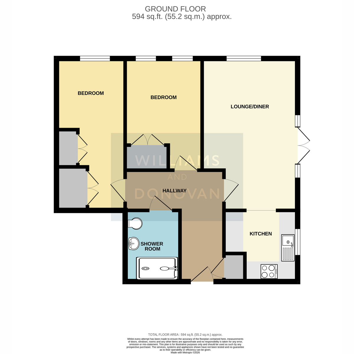 Flat Flat 3, The Fairways, 192, High Road, South Benfleet floorplan