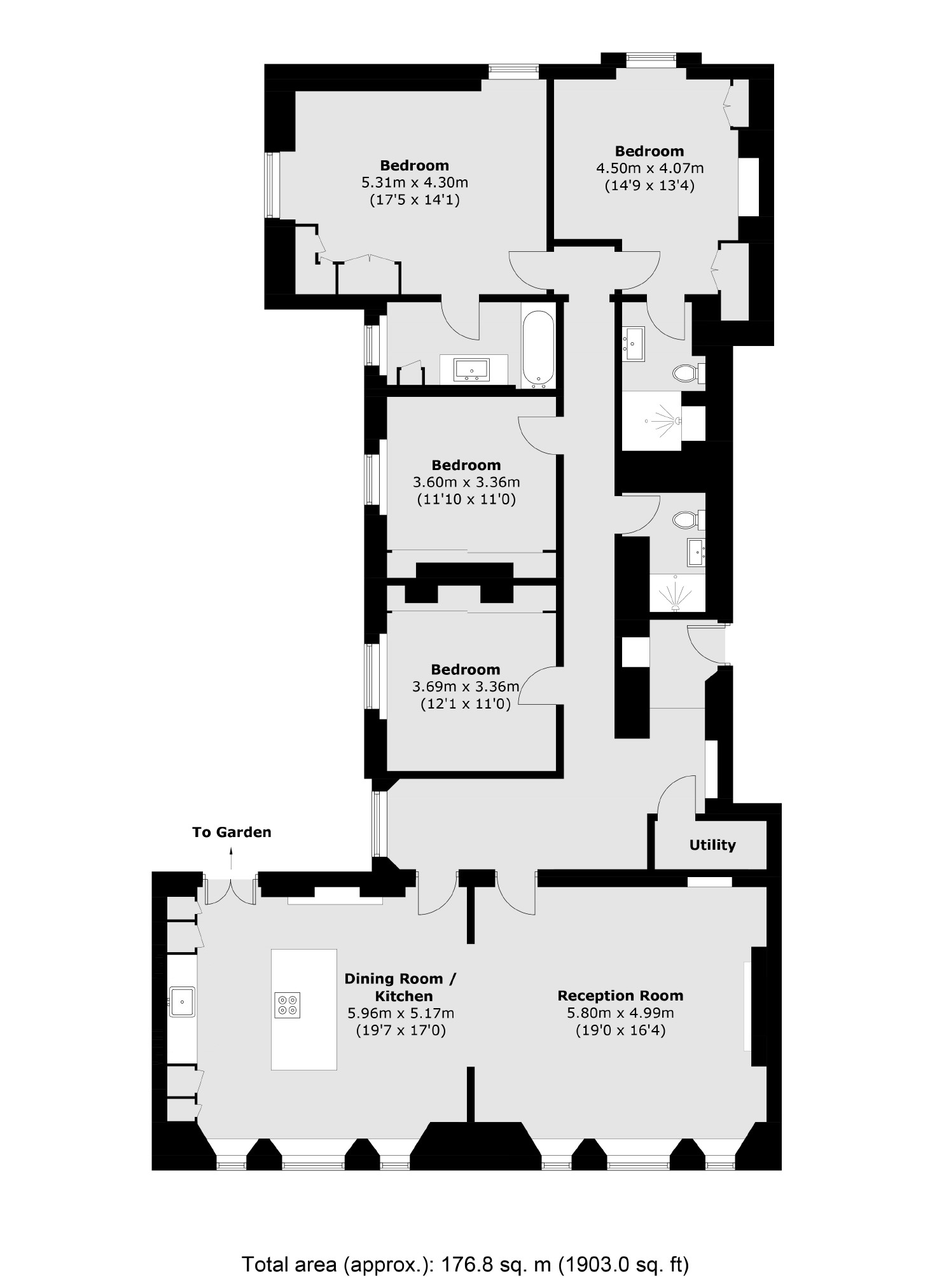 Flat 41A, Carlisle Mansions, Carlisle Place, London floorplan