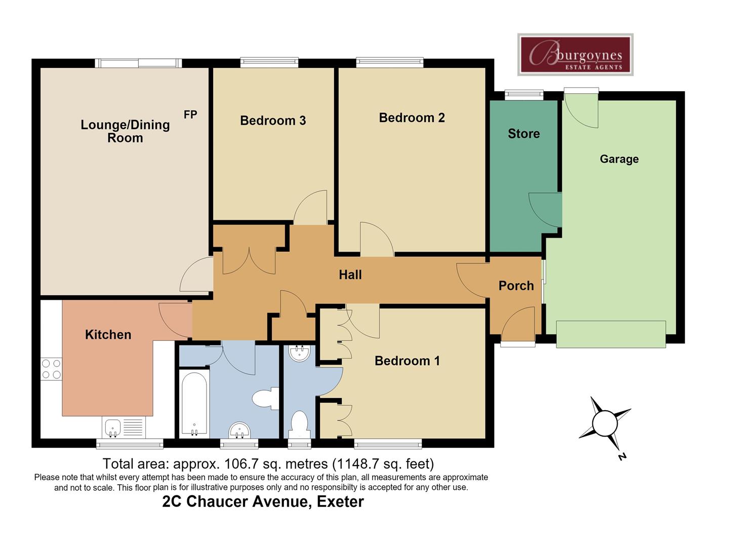 2c, Chaucer Avenue, Exeter floorplan