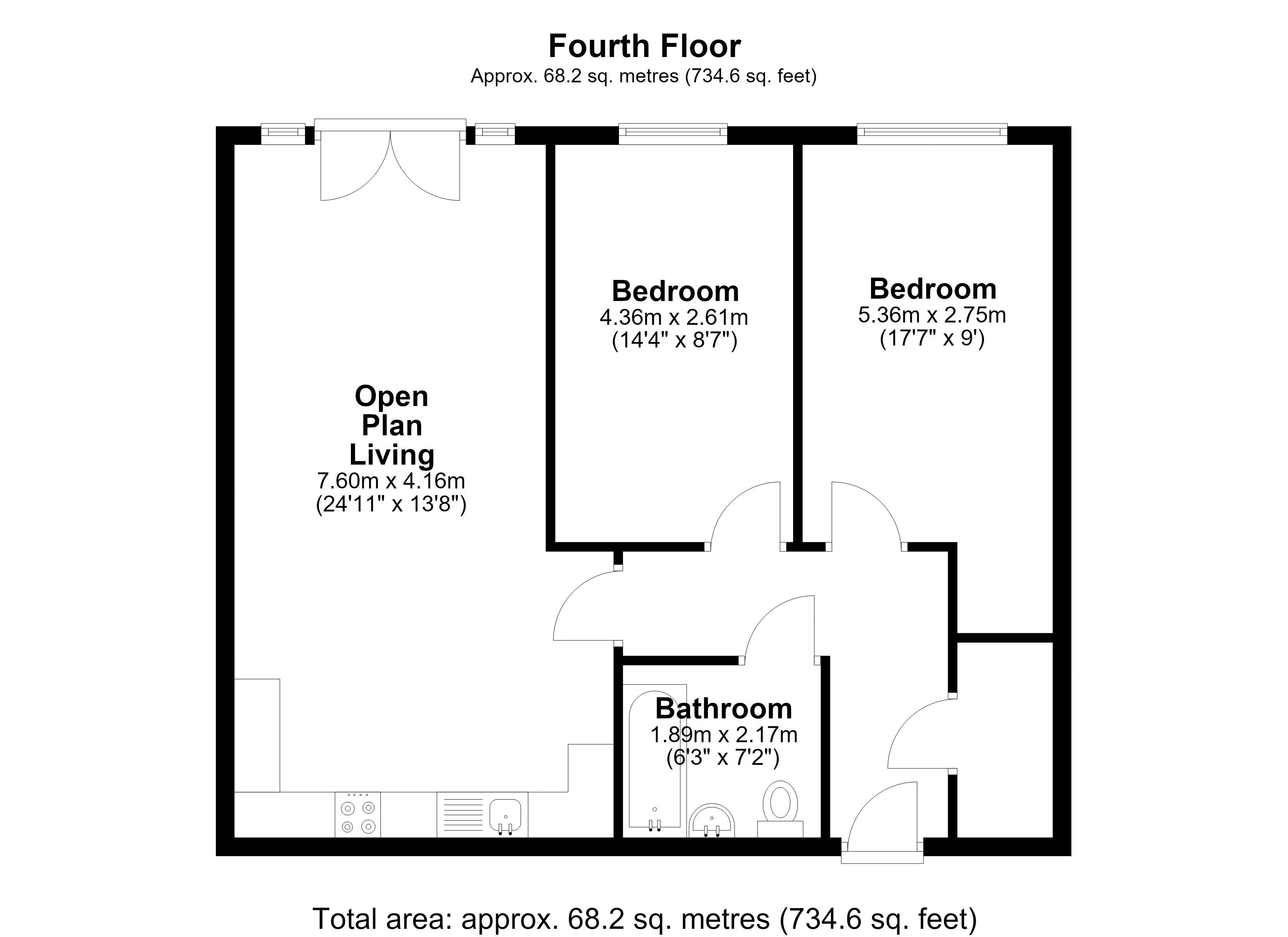 25 Woolworth House, Bessemer Road, Welwyn Garden City floorplan