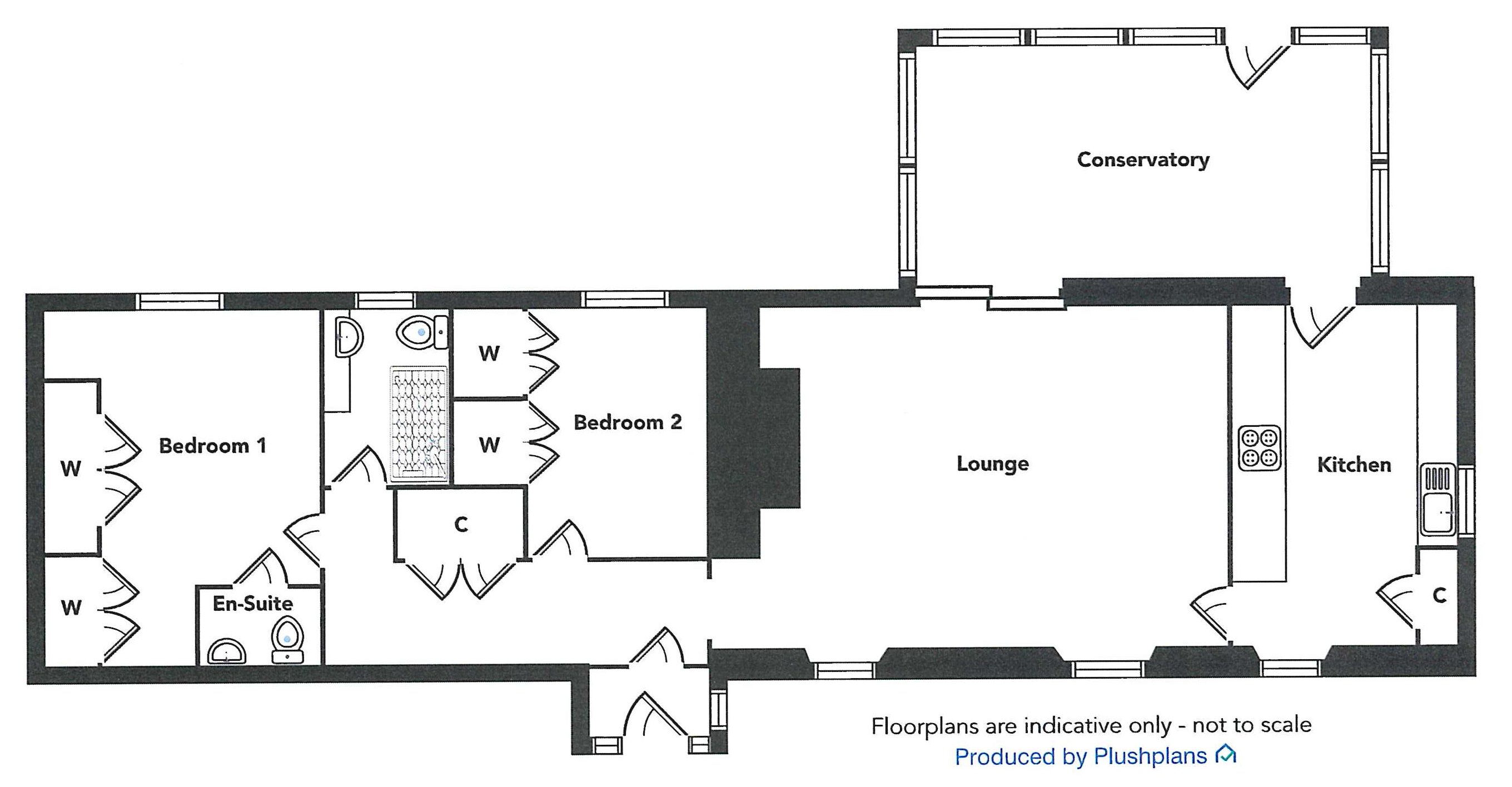 Bishop Cottage, Moss of Cree, Newton Stewart floorplan