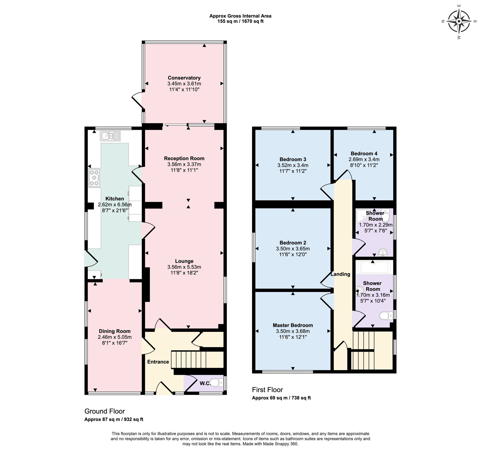 6 Foxcroft Close, Leicester floorplan