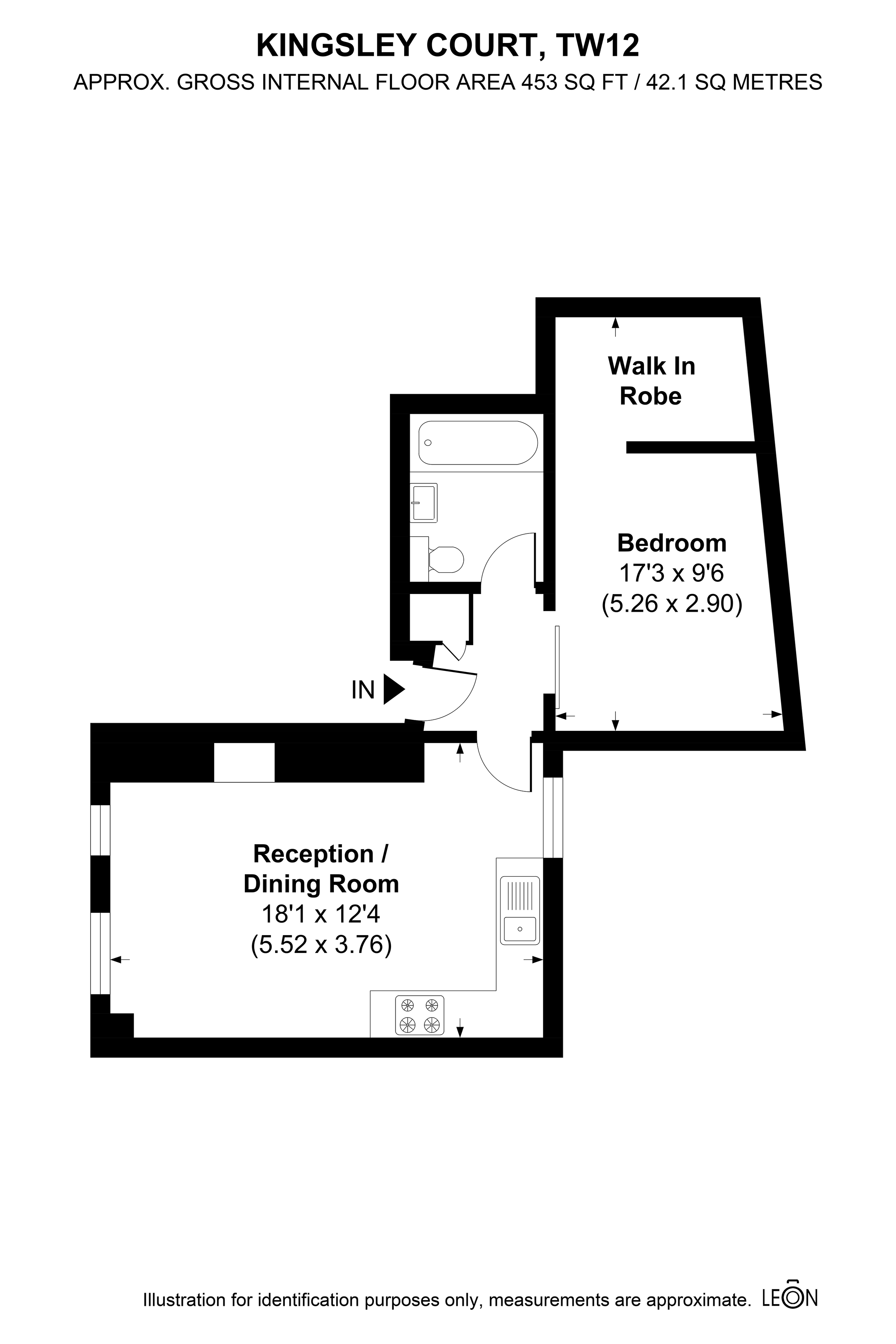 Flat 7, Kingsley Court, 20, Church Street, Hampton floorplan