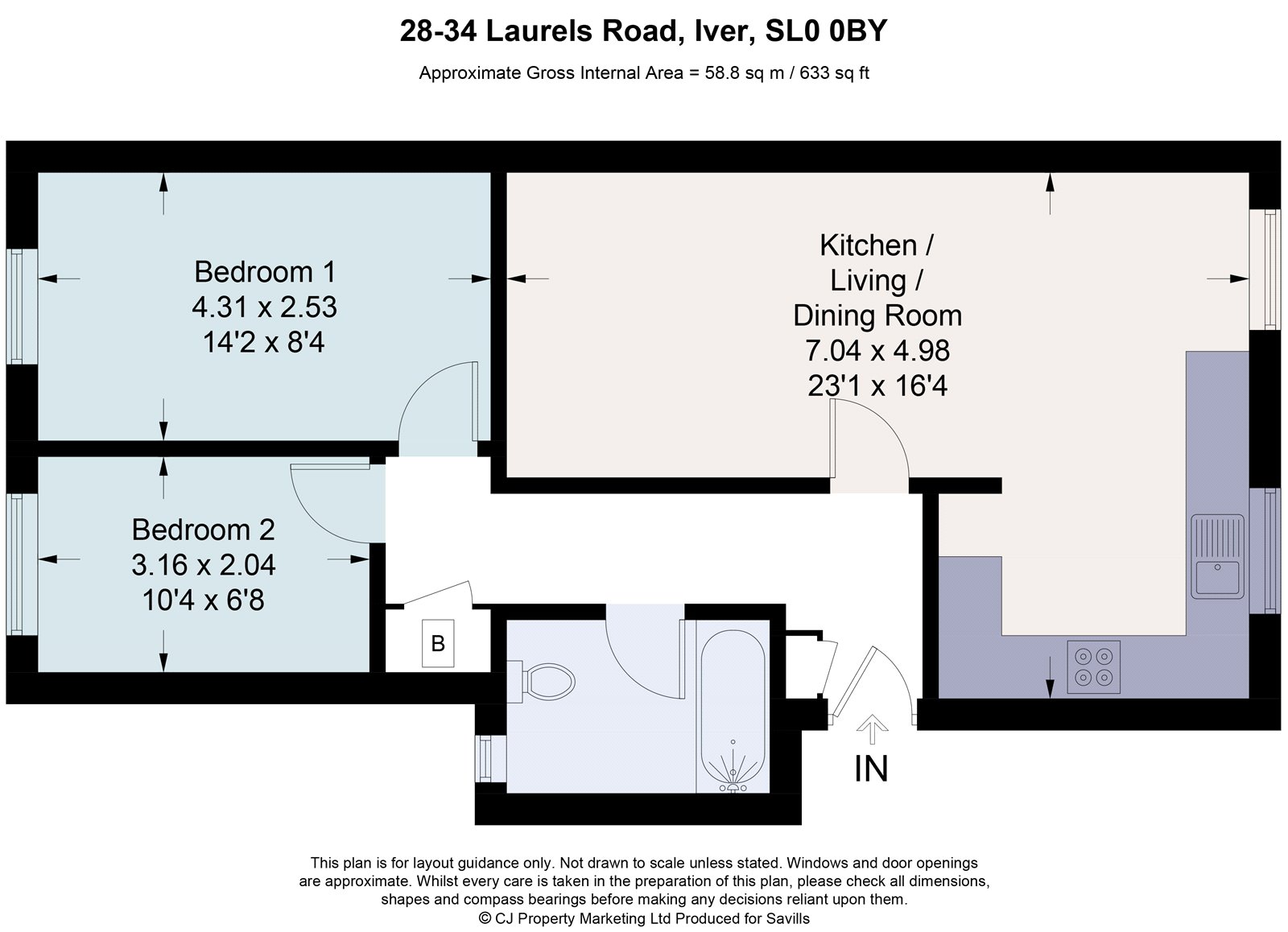 (Flat 4), 34, Laurels Road, Buckinghamshire floorplan