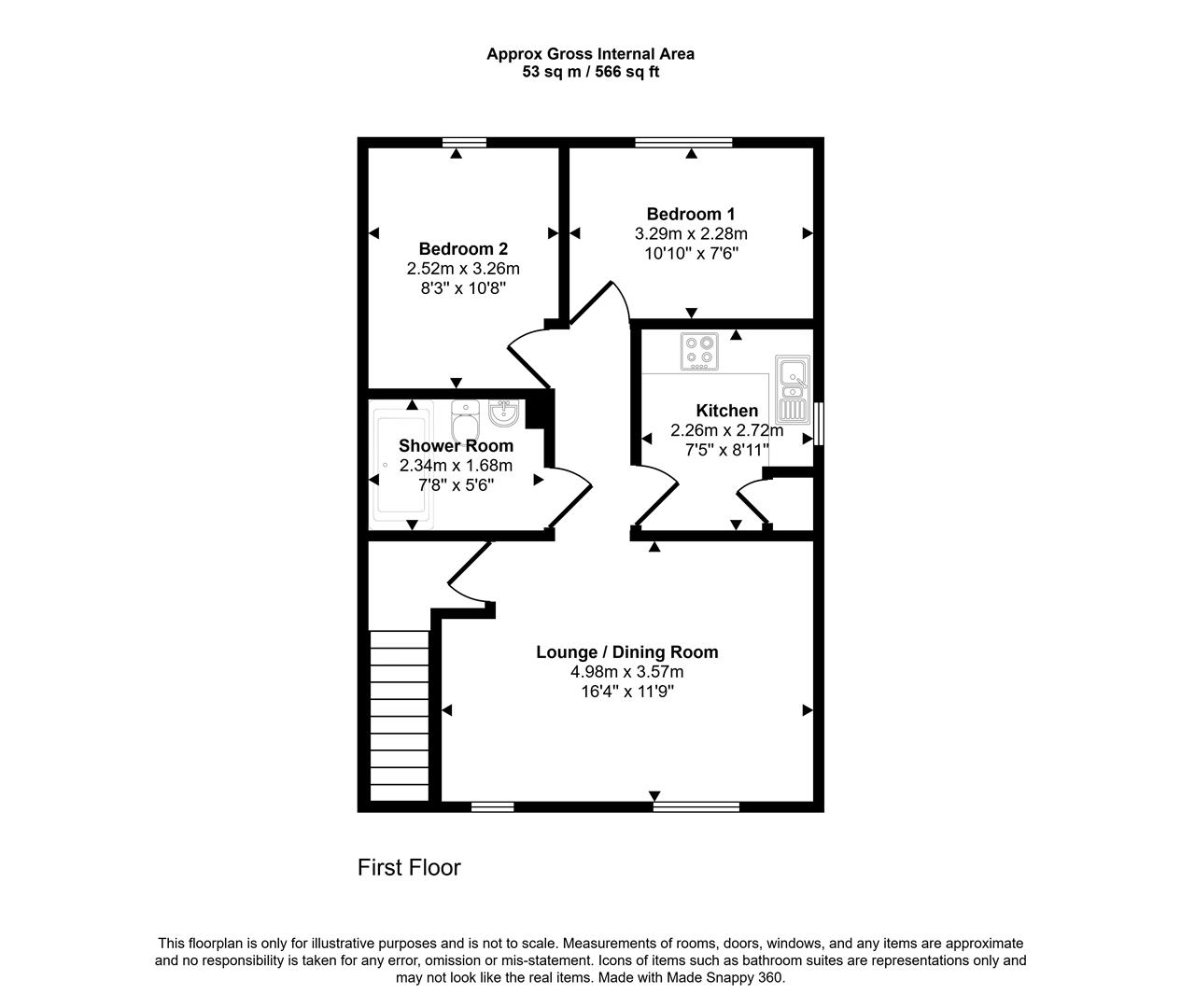 Flat 3, The Anchorage, Haverfordwest floorplan