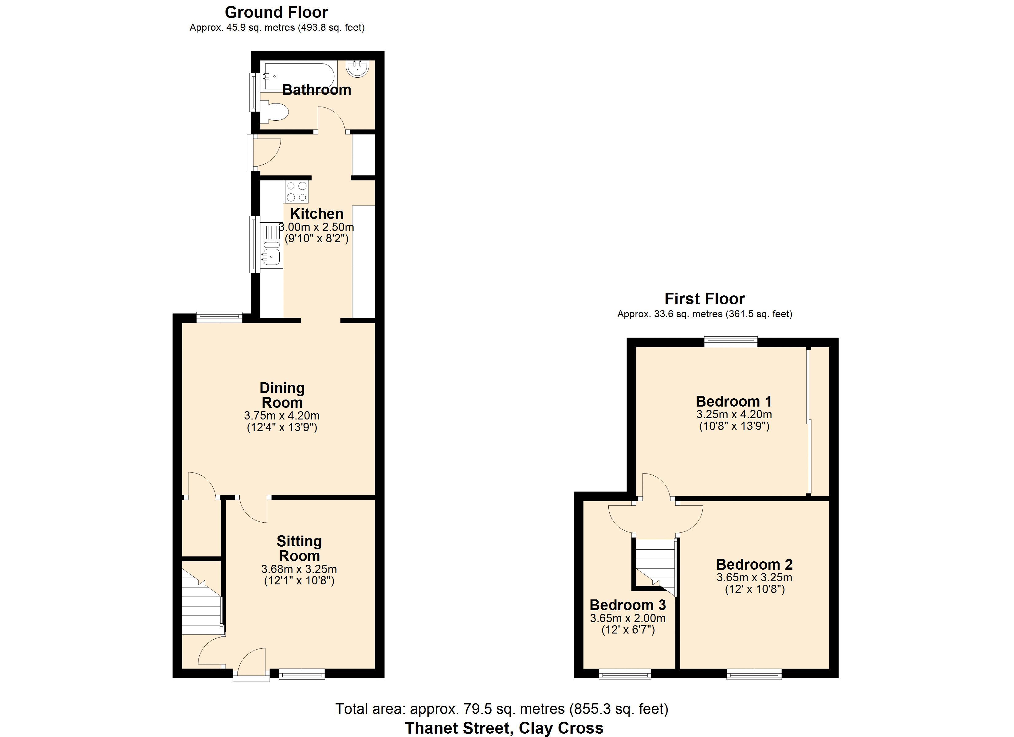 Street, Clay Cross, Chesterfield S45, 3 bedroom terraced house for sale 60186779