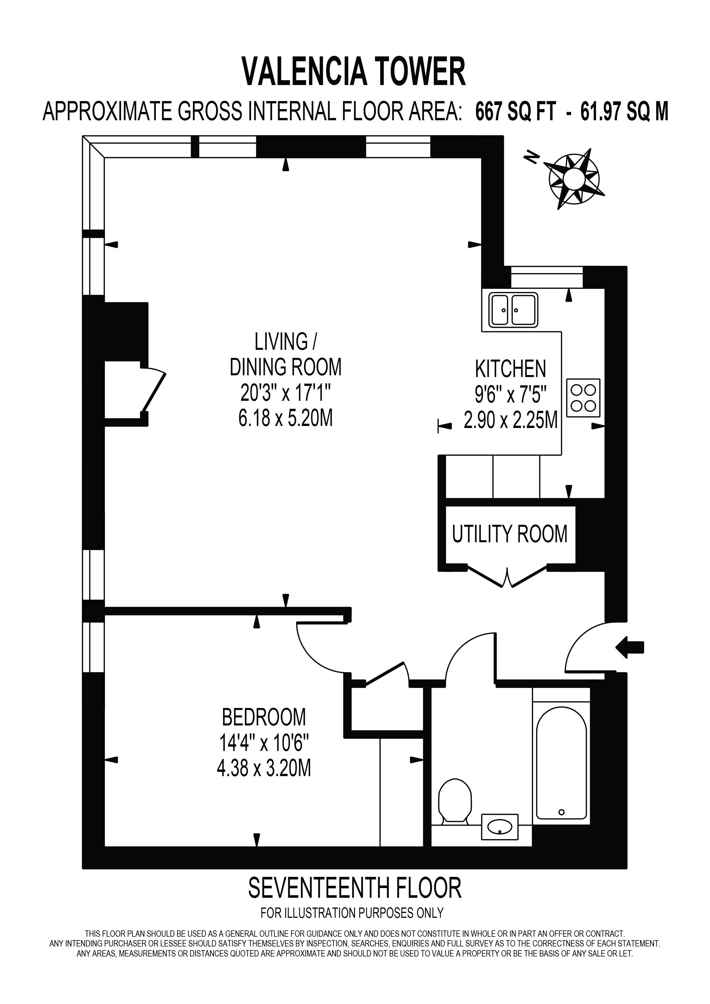 Apartment 93 Valencia Tower 3, Bollinder Place, London floorplan