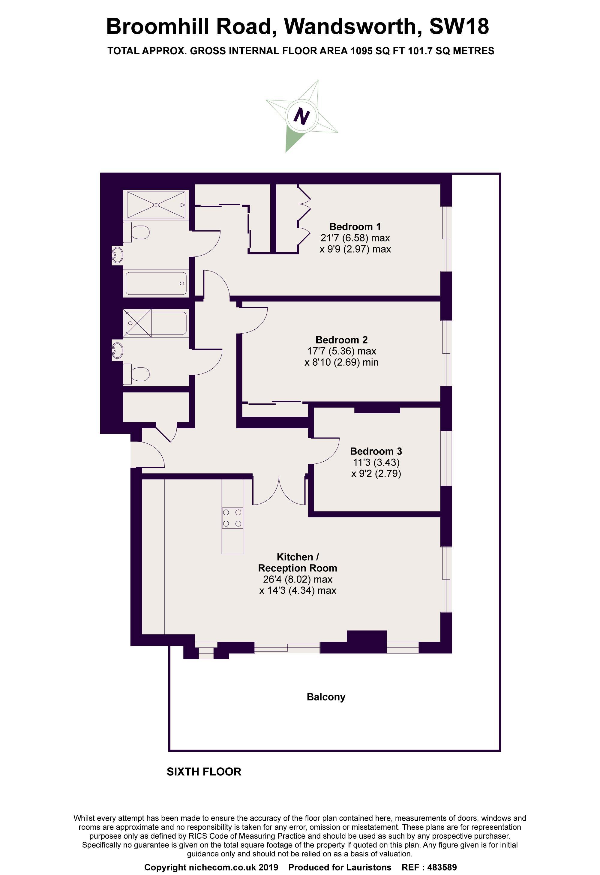 3 Bedrooms Flat for sale in Lux Apartments, Wandsworth SW18