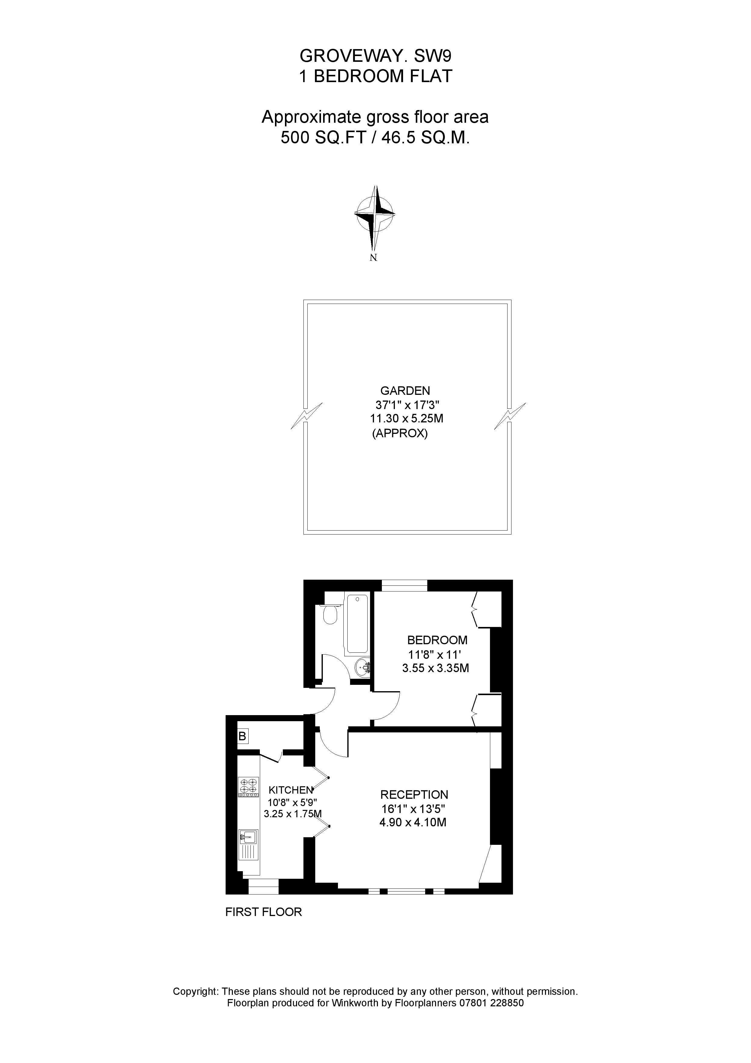 Flat 2, 9, Groveway, London floorplan