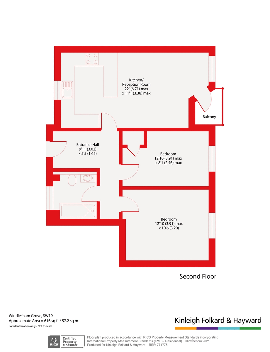 12 Chilworth Court,, Windlesham Grove, London floorplan