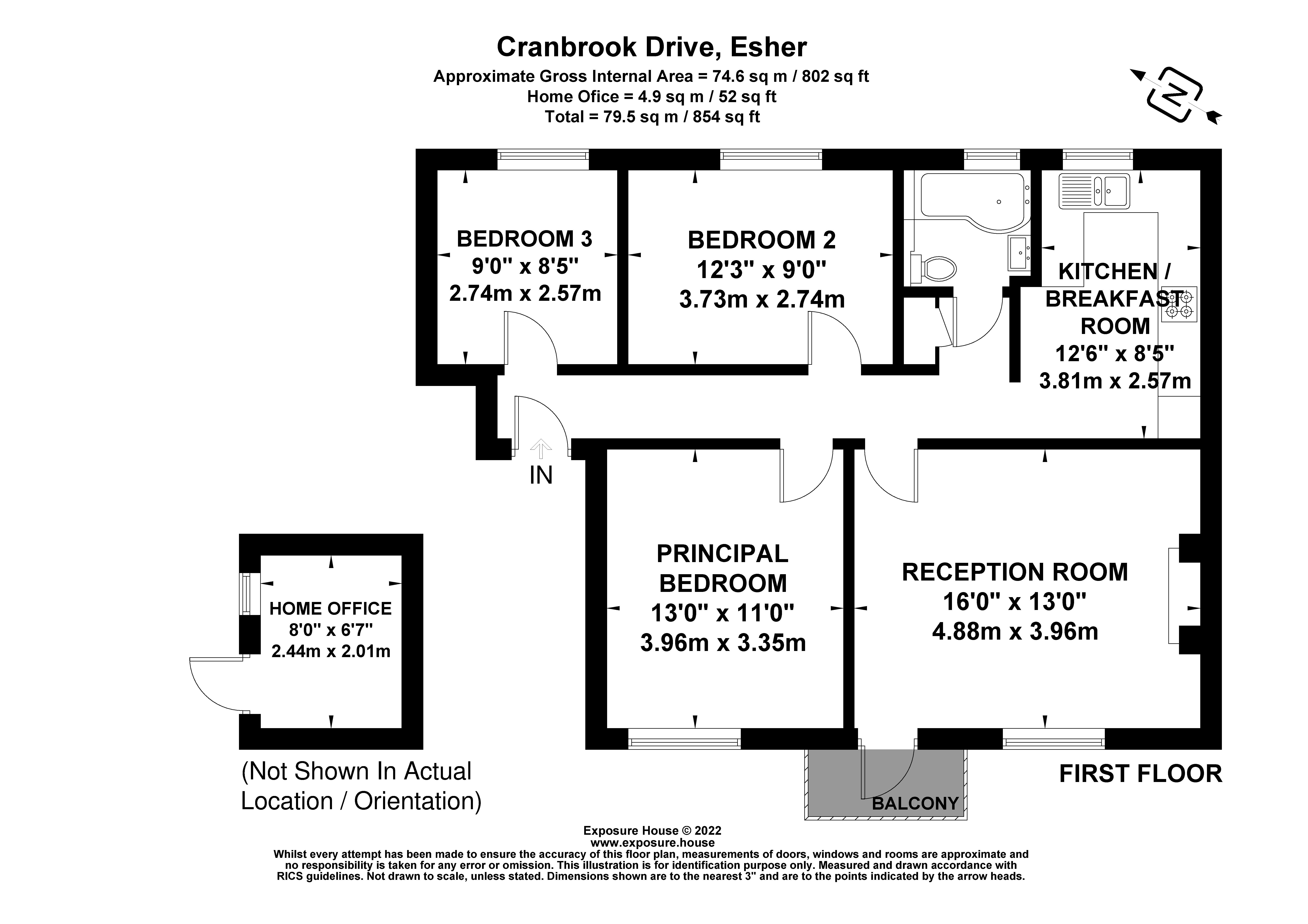 Cranbrook Drive, Esher, Surrey KT10, 3 bedroom for sale