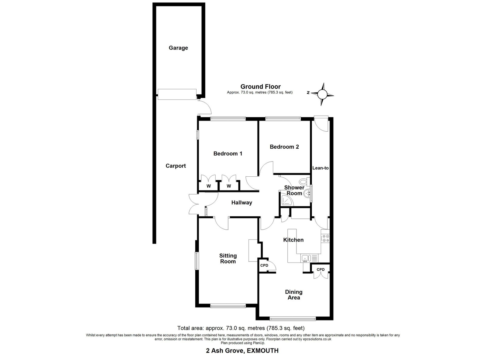 2, Ash Grove, Exmouth floorplan