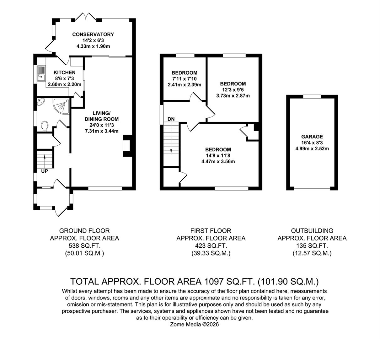 4, Smithers Lane, East Peckham floorplan