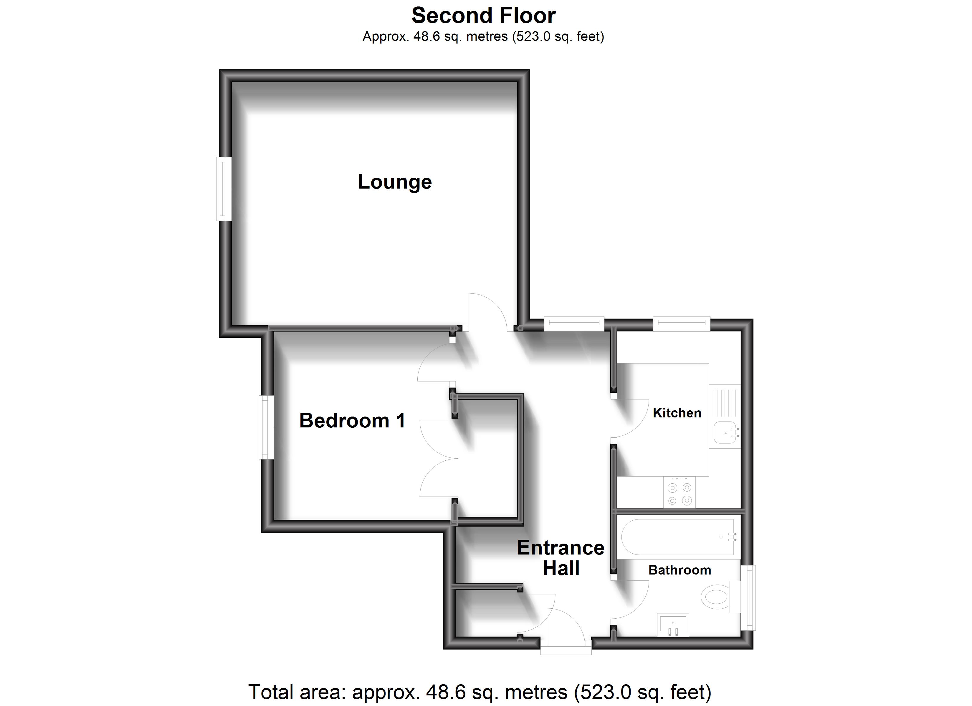 Flat 9, 117, Brighton Road, Worthing floorplan
